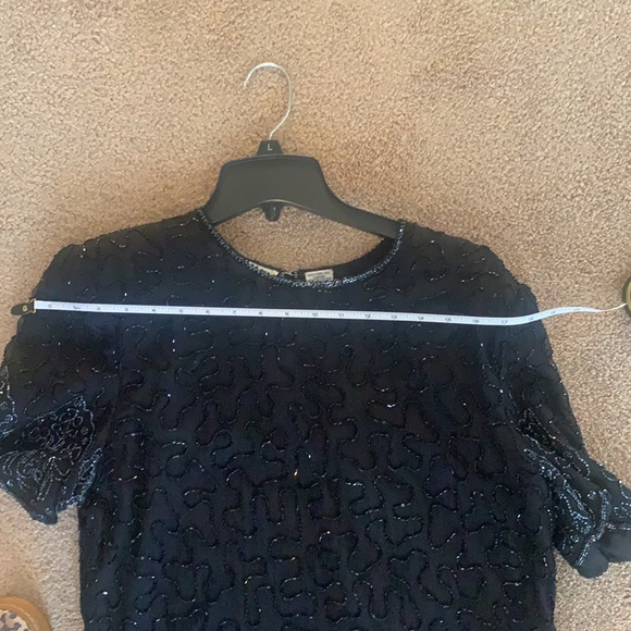 Scala formal beaded top size L. Perfect for a dressy event or even black tie! - Picture 9 of 11